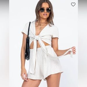 Princess Polly Tie-Front Romper
